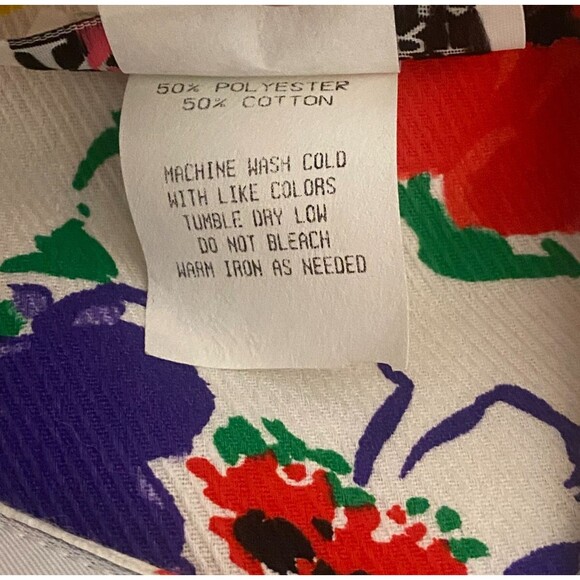 NOS Vtg ROBBIE SPORT Womens Sz 16 2pc Set Jacket & Blouse Bright Floral Colorful - Picture 7 of 14